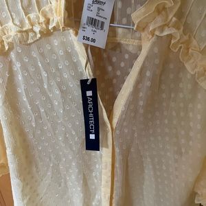 Yellow short sleeve blouse. New with tags